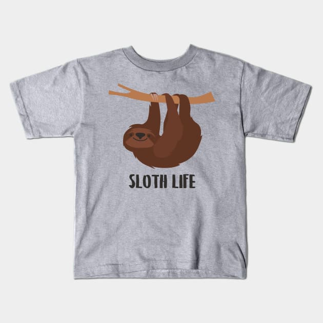 Sloth Life Kids T-Shirt by NotoriousMedia